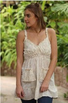 ANGIE IVORY 2 POCKET TOP