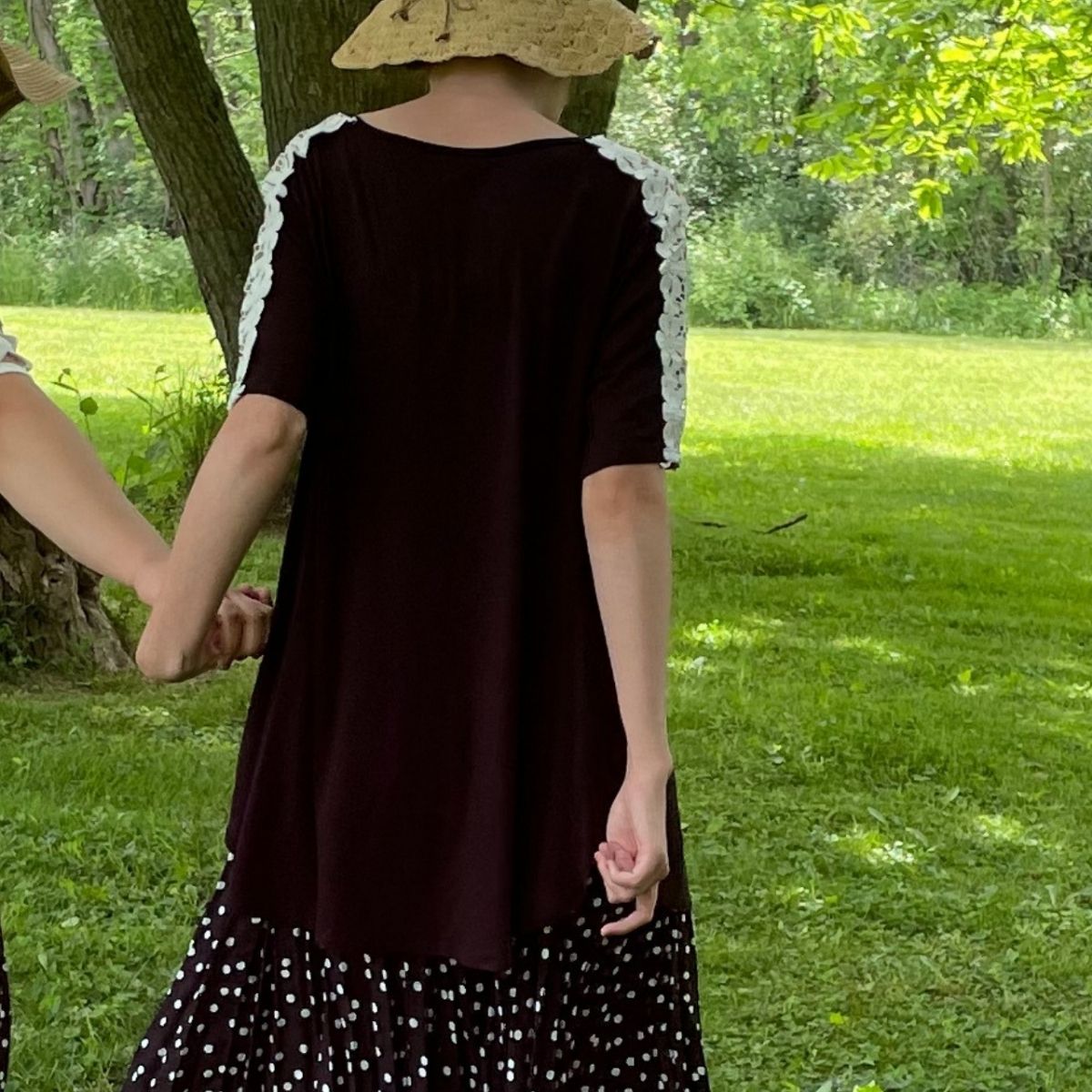 FLOWER CROCHET TUNIC TOP