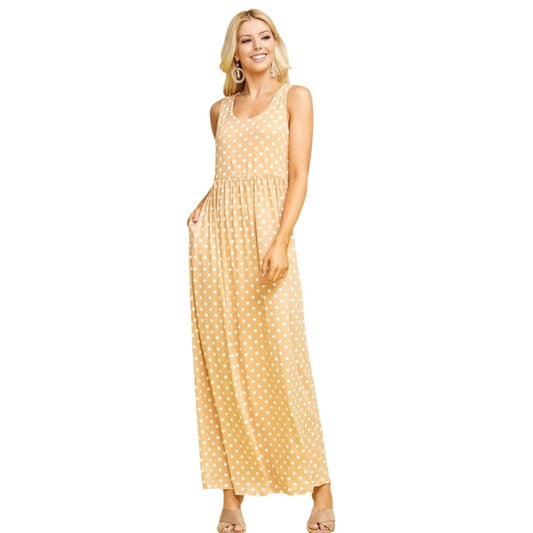 EMPIRE MAXI DRESS WITH POCKET