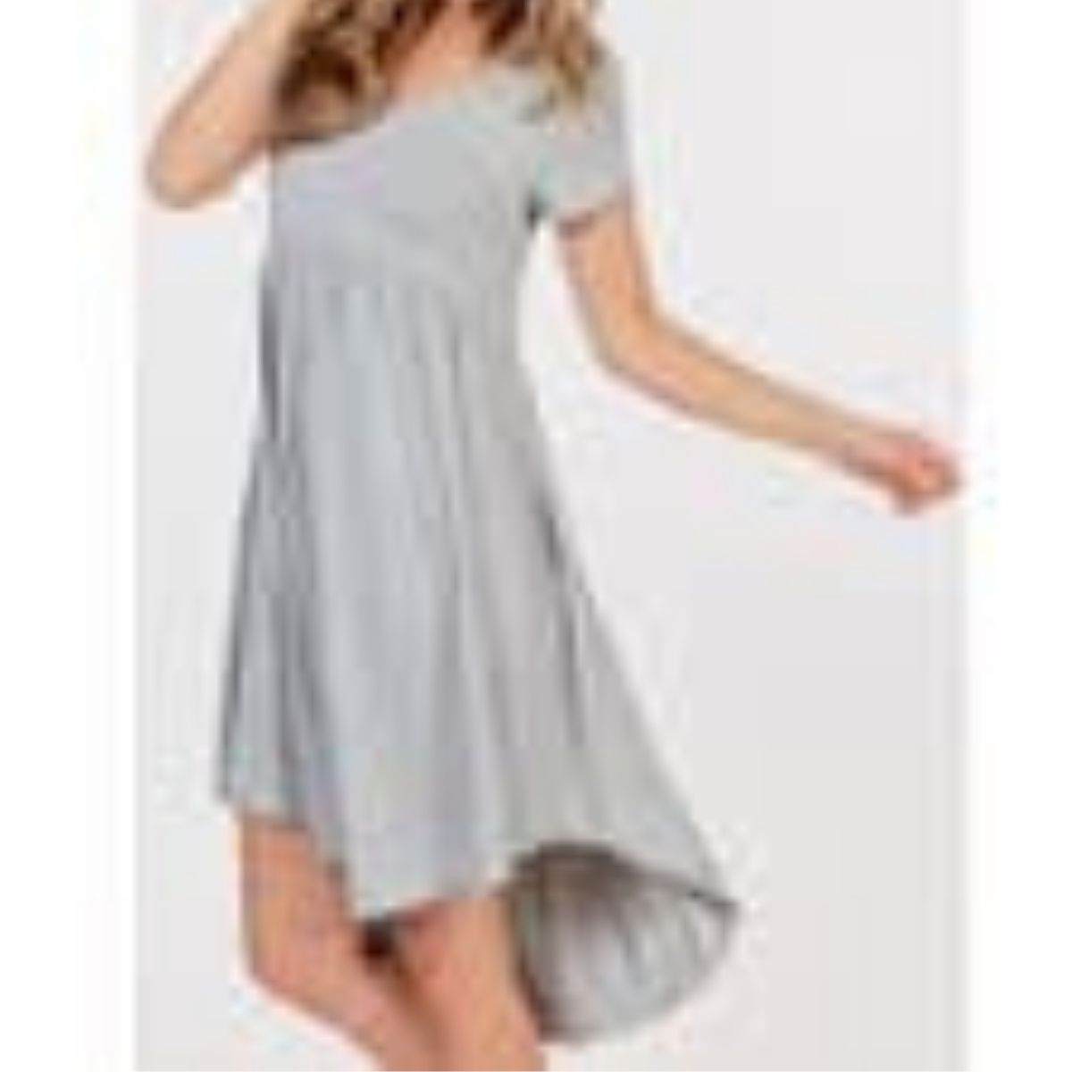 SHORT SLEEVE SHIRRED TUNI / DRESS