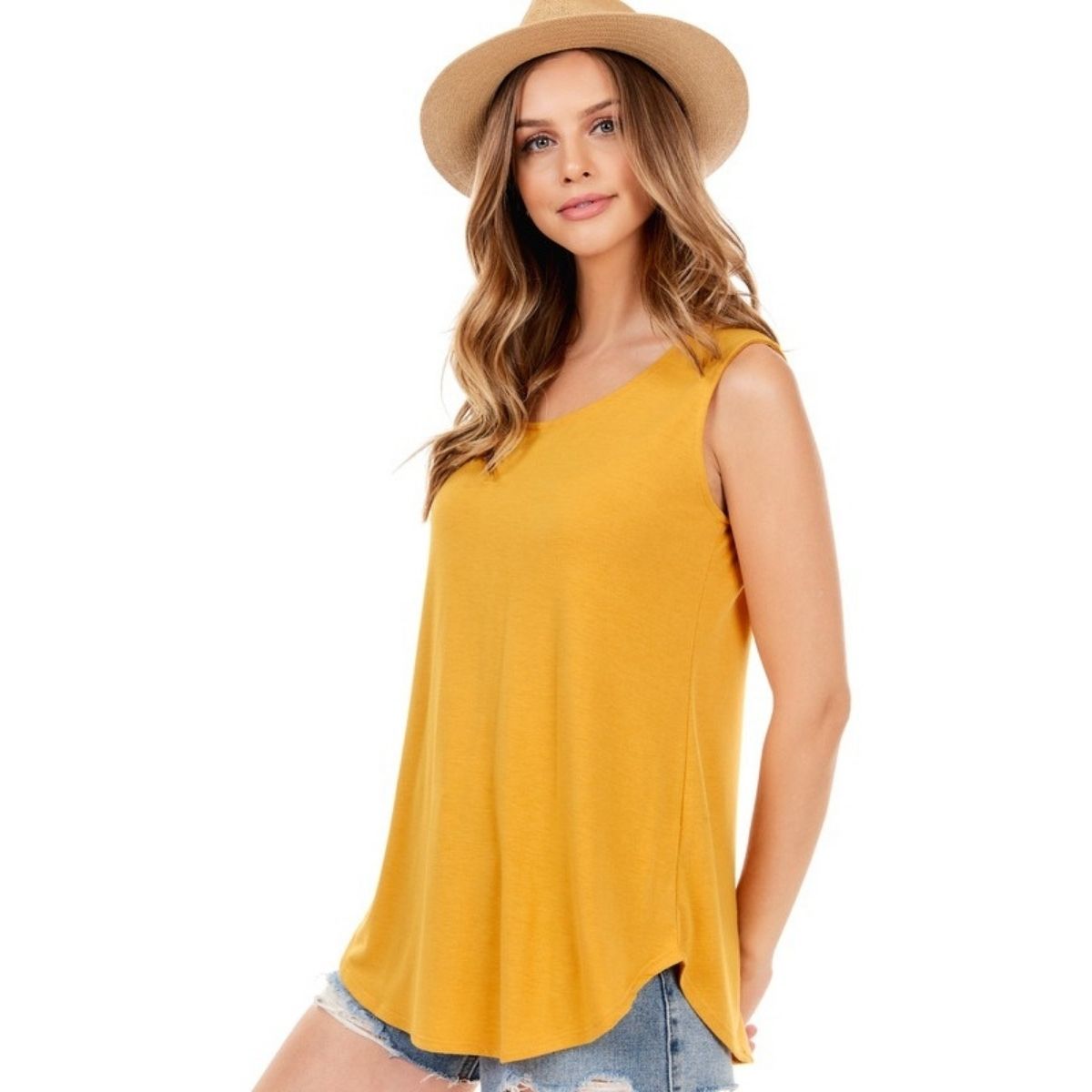 CASUAL ROUND HEM TANK TOP