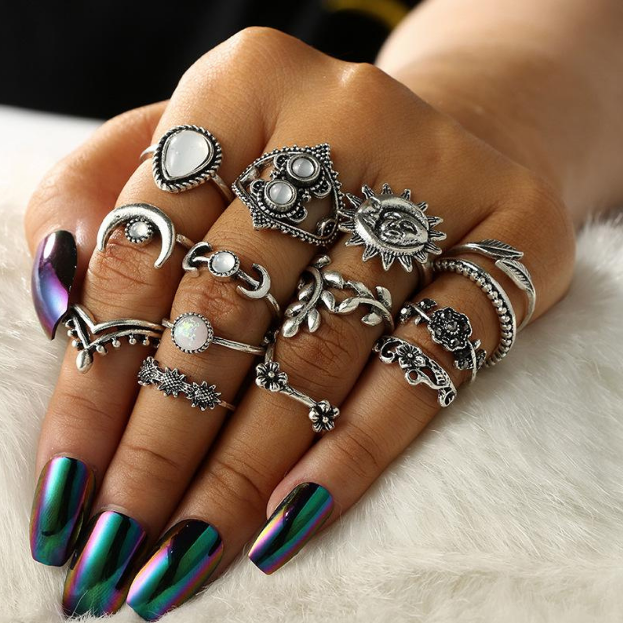 ENYA VINTAGE LOOK RING SET