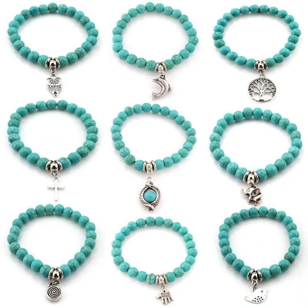 HANDMADE TURQUOISE BEAD BRACELET