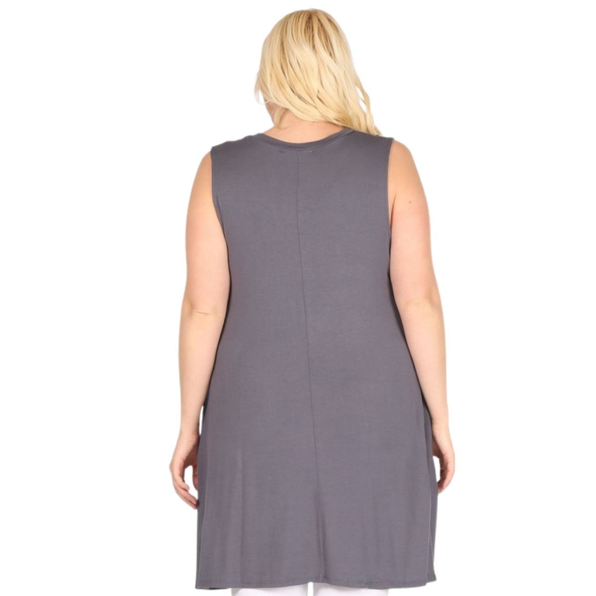 A-LINE TANK TUNIC TOP WITH SIDE POCKETS