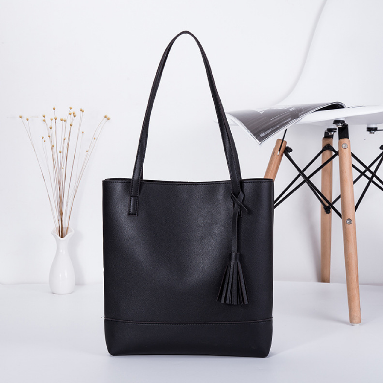 SUPER COMFY LEISURE BIG BAG WITH TASSEL CHARM