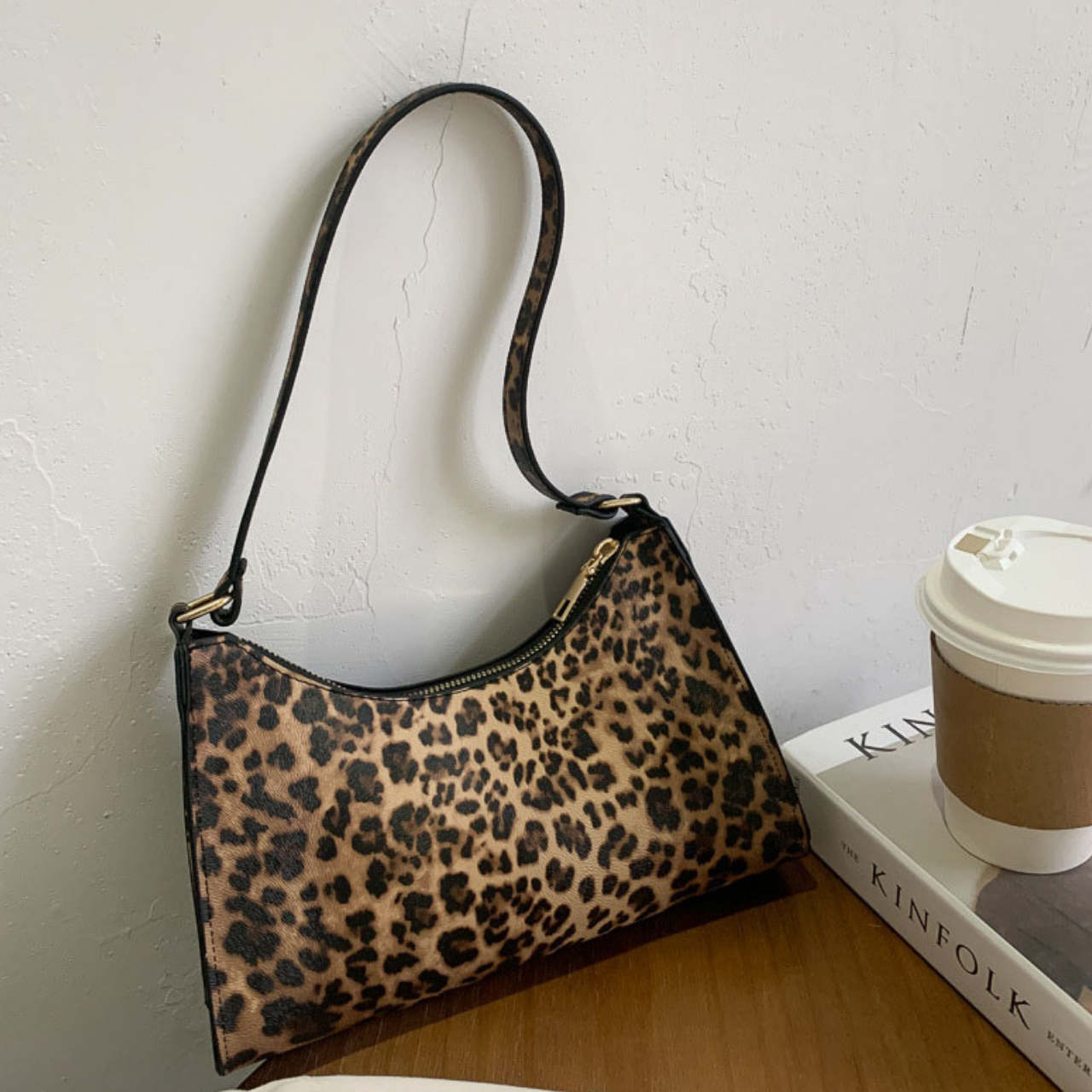 ANIMAL PRINT BAGUETTE BAG